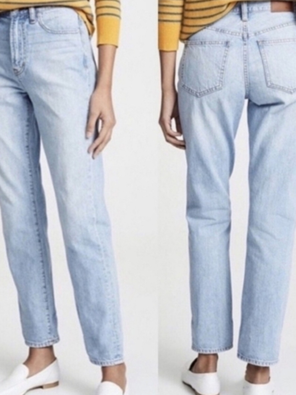 Madewell Women's Straight Leg Jeans Light Wash Blue Denim Mid Rise Size 26